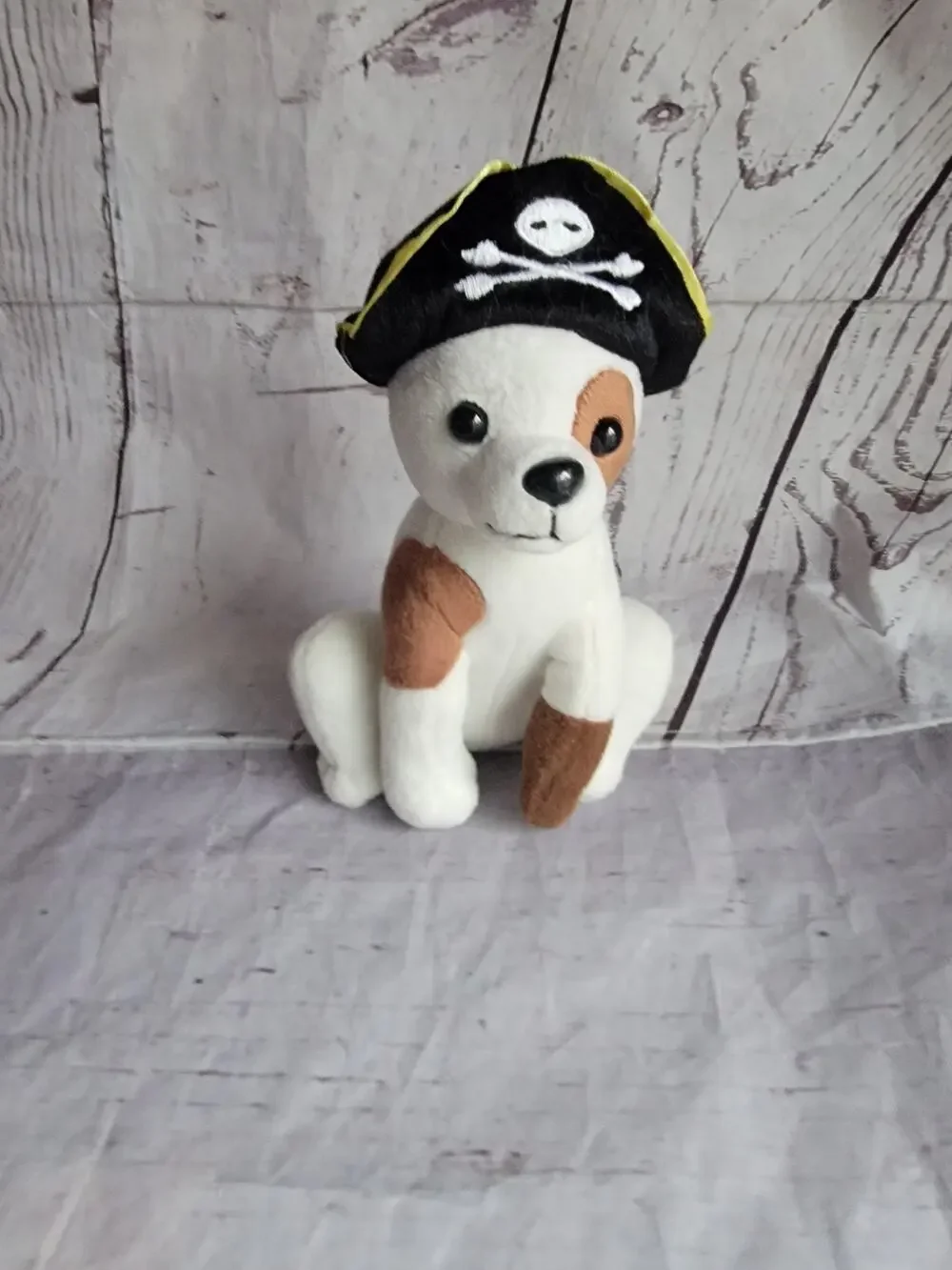 Lego land Pirate Dog Plush with Pirate Hat and Peg Leg Stuffed Animal Souvenir